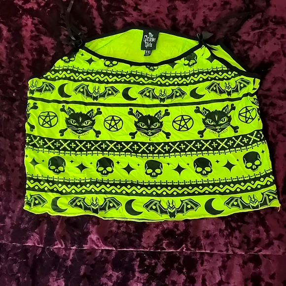 HOLD ALLY! 5 For $20 Sale! EUC The Grave Girls Cropped Cami - Picture 2 of 5